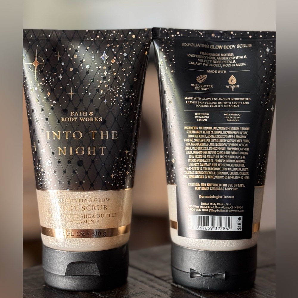 NEW(2) B&BW Into The Night Exfoliating Glow Body Scrub with Shea butter/Vit E - Picture 2 of 3